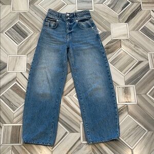 Frame Denim Blue Barrel Leg Jeans